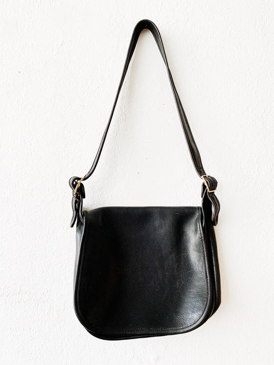 Vintage Black Leather Coach Purse
