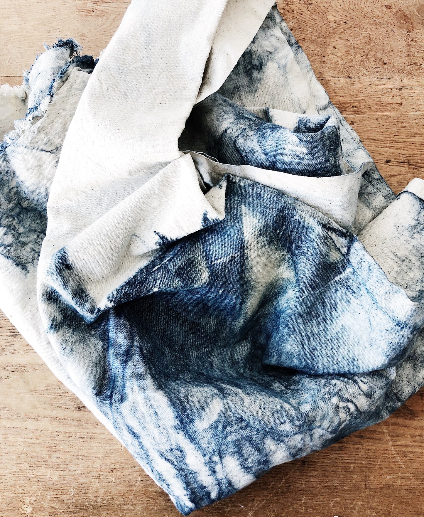 Tie Dyed Indigo Yardage