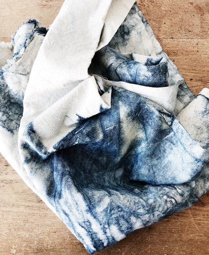 Tie Dyed Indigo Yardage