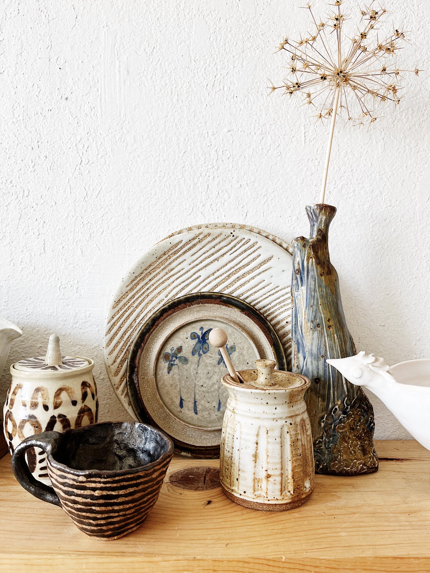 Handmade Pair of Stoneware Plates