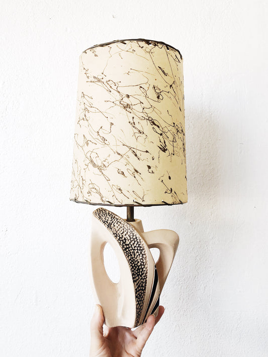 Vintage Mid Century Ceramic Lamp and Shade