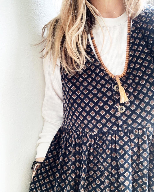 Vintage Empire Waist Romper Dress