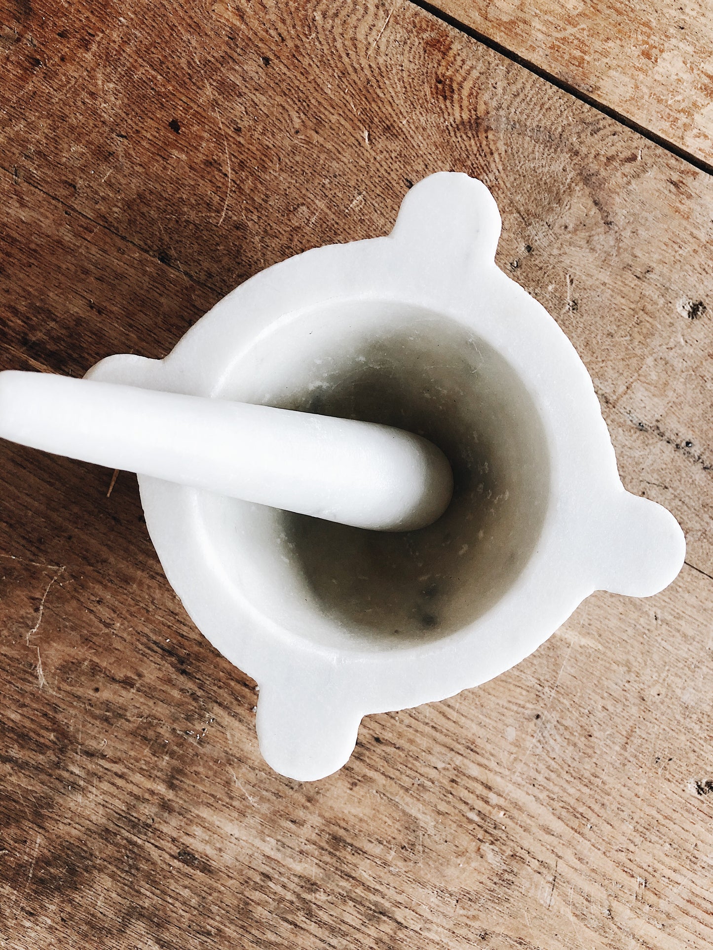 Vintage Marble Crucible Mortar and Pestle