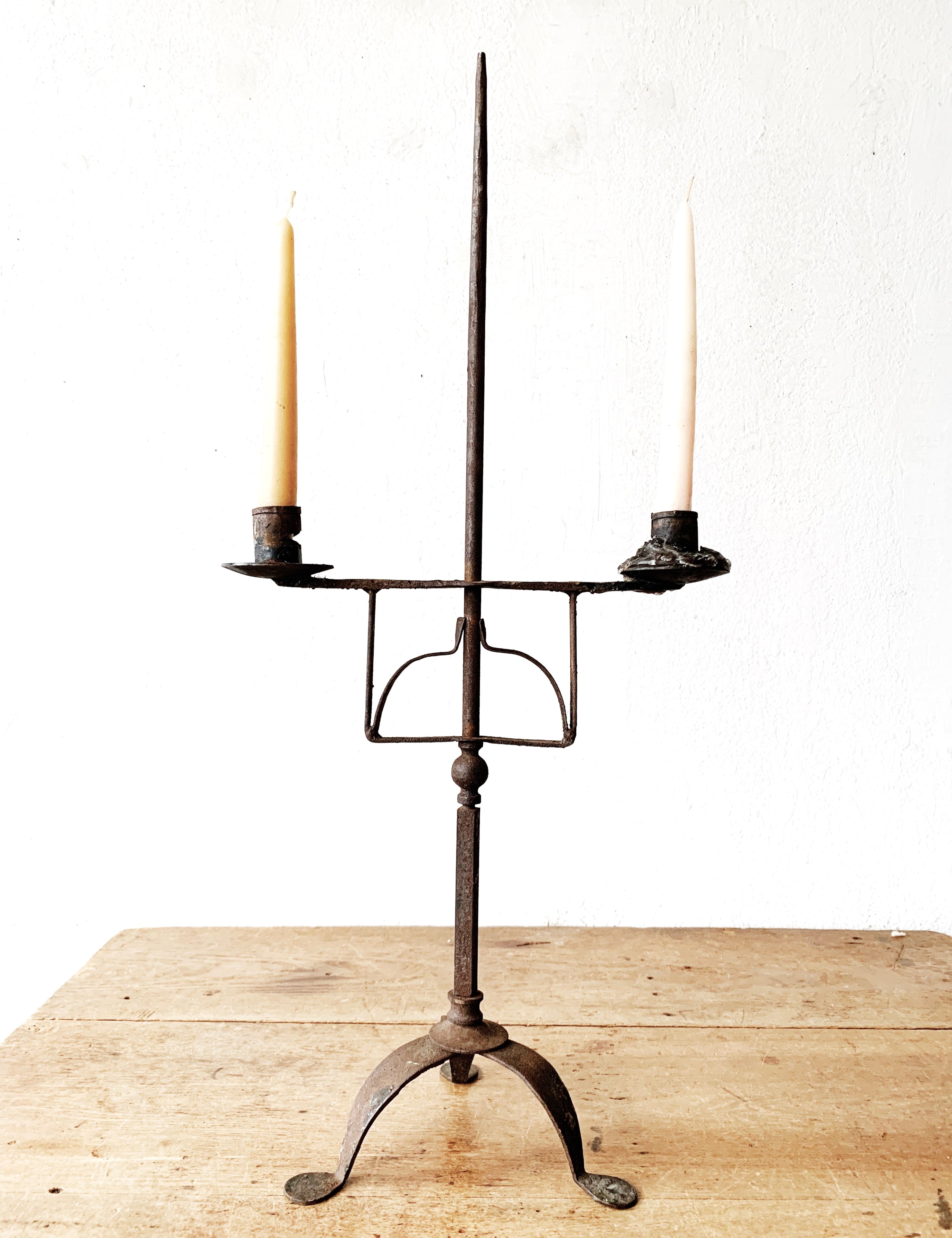Antique Iron Candelabra - Thumbnail 2