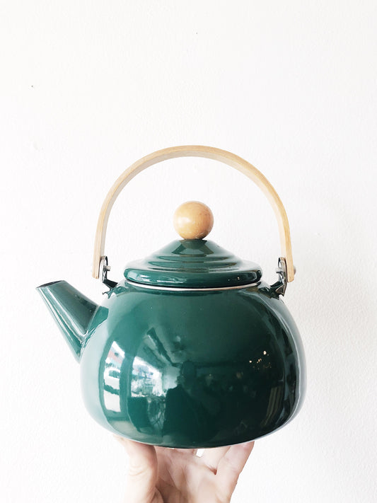 Vintage Enamel Tea Kettle