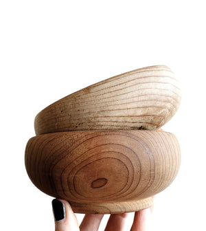 Mini Myrtle Wood Bowl Pair