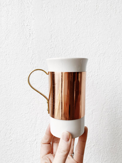 Ceramic Tumblers with Copper and Brass