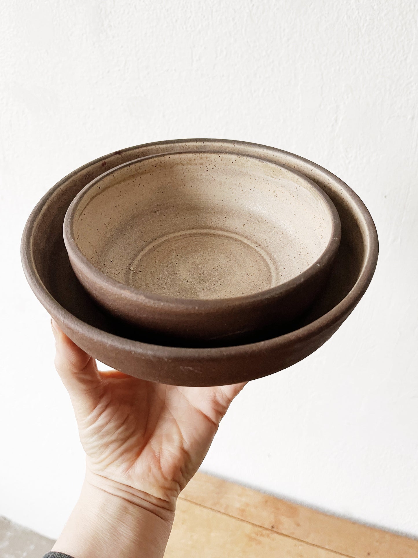 Handmade Stoneware Nesting Bowls