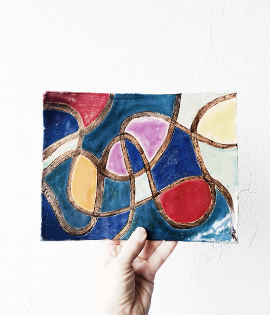 Vintage Handmade Ceramic Tray