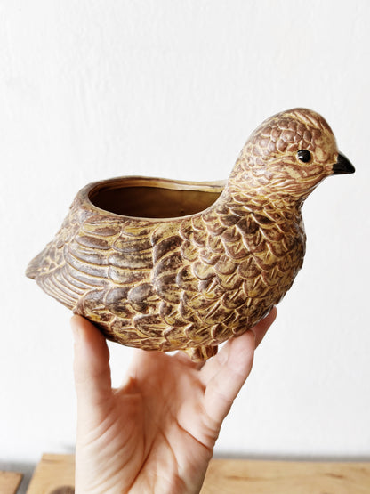 Vintage Pottery Bird Planter