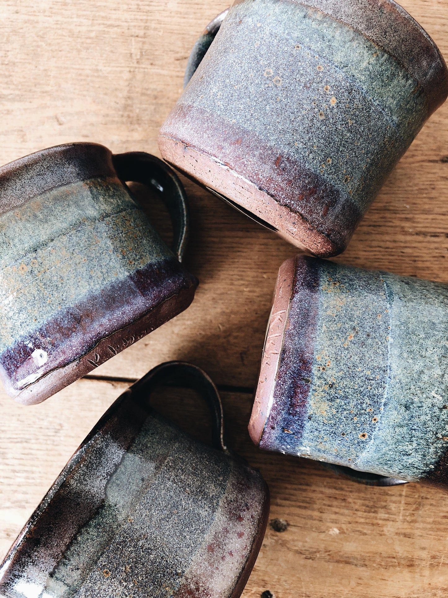 Vintage Studio Pottery Mug Set