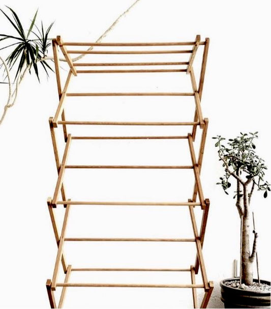 Large Vintage Collapsible Wood Drying Rack