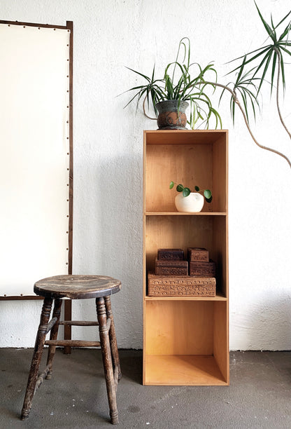 Vintage Wood Cubby Shelf