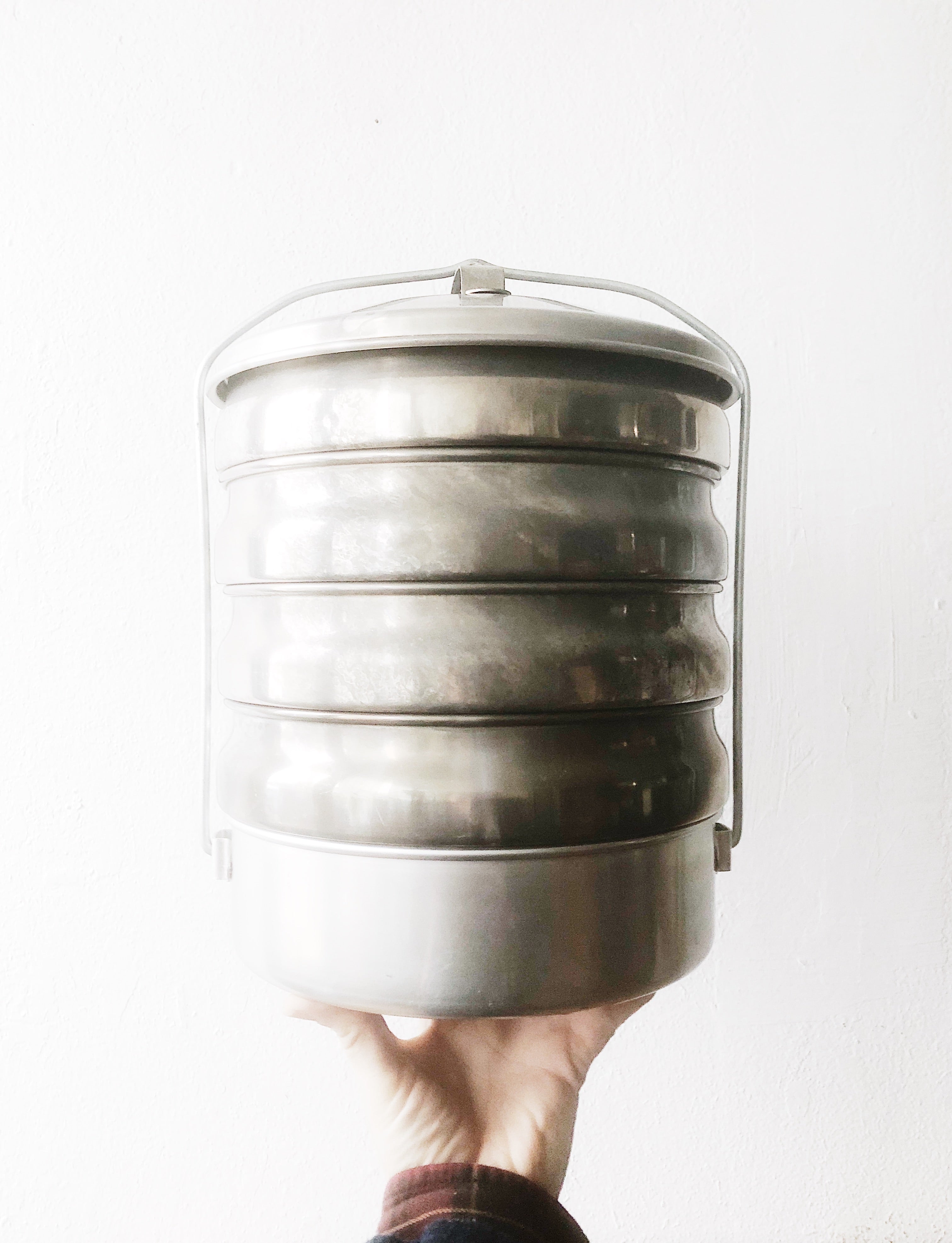 Vintage Aluminum Tiffin Storage