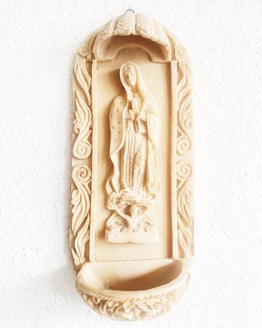 Vintage Resin Madonna Wall Plaque