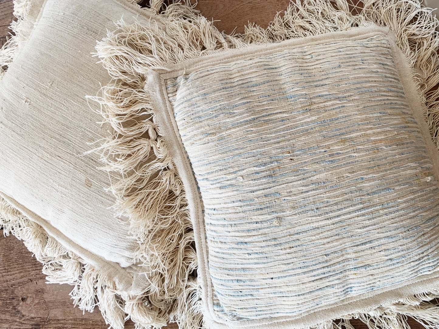 Vintage Indian Cotton Throw Pillow