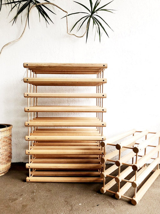 Handmade Natural Ash Modular Wine Rack