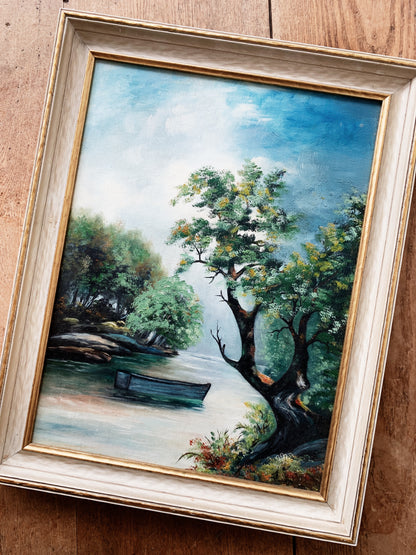 Antique Framed Oil Landscape