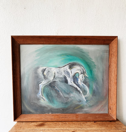 Mid Century Original Signed Oil Painting