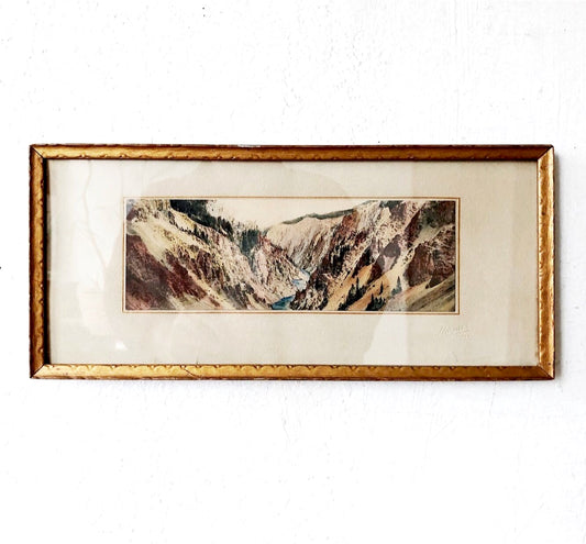 Antique Hand Colored Yellowstone Photo