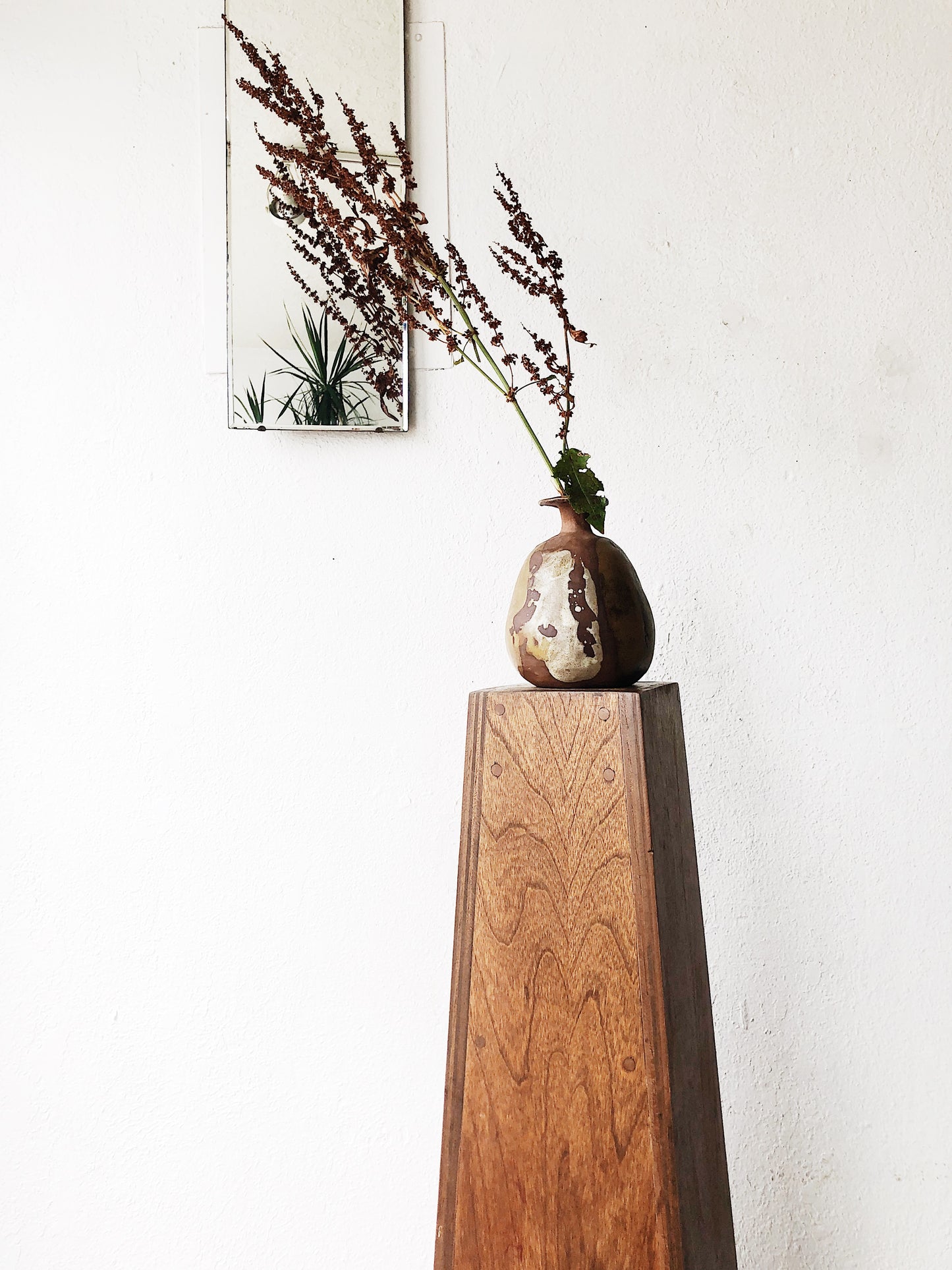 Tall Vintage Wood Display Plinth