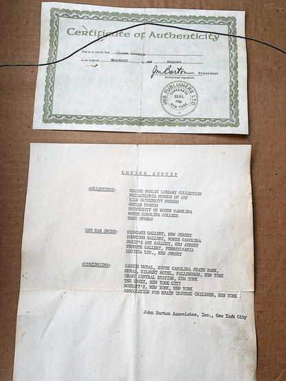 Vintage Louise August Wood Cut Artist’s Proof