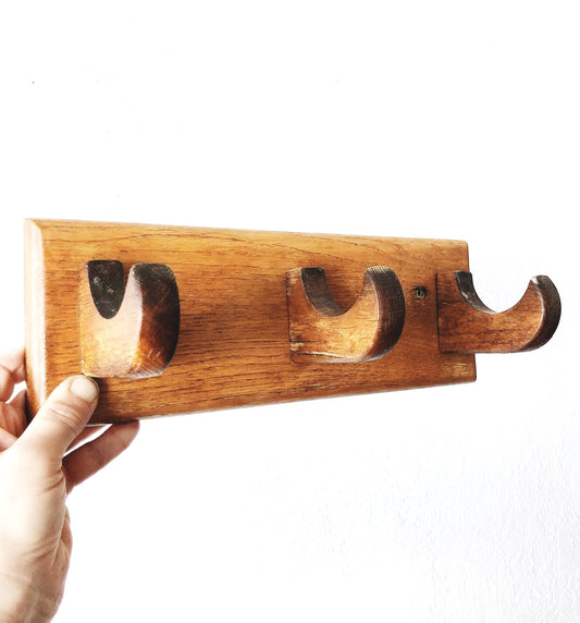 Vintage Wood Hook Rack