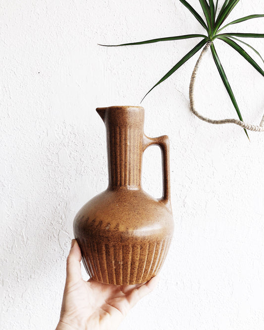 Vintage Monmouth Stoneware Pitcher and Lid
