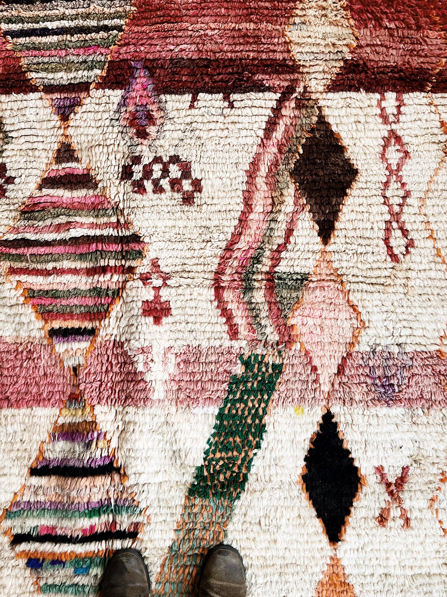 Vintage Moroccan Boujda Rug