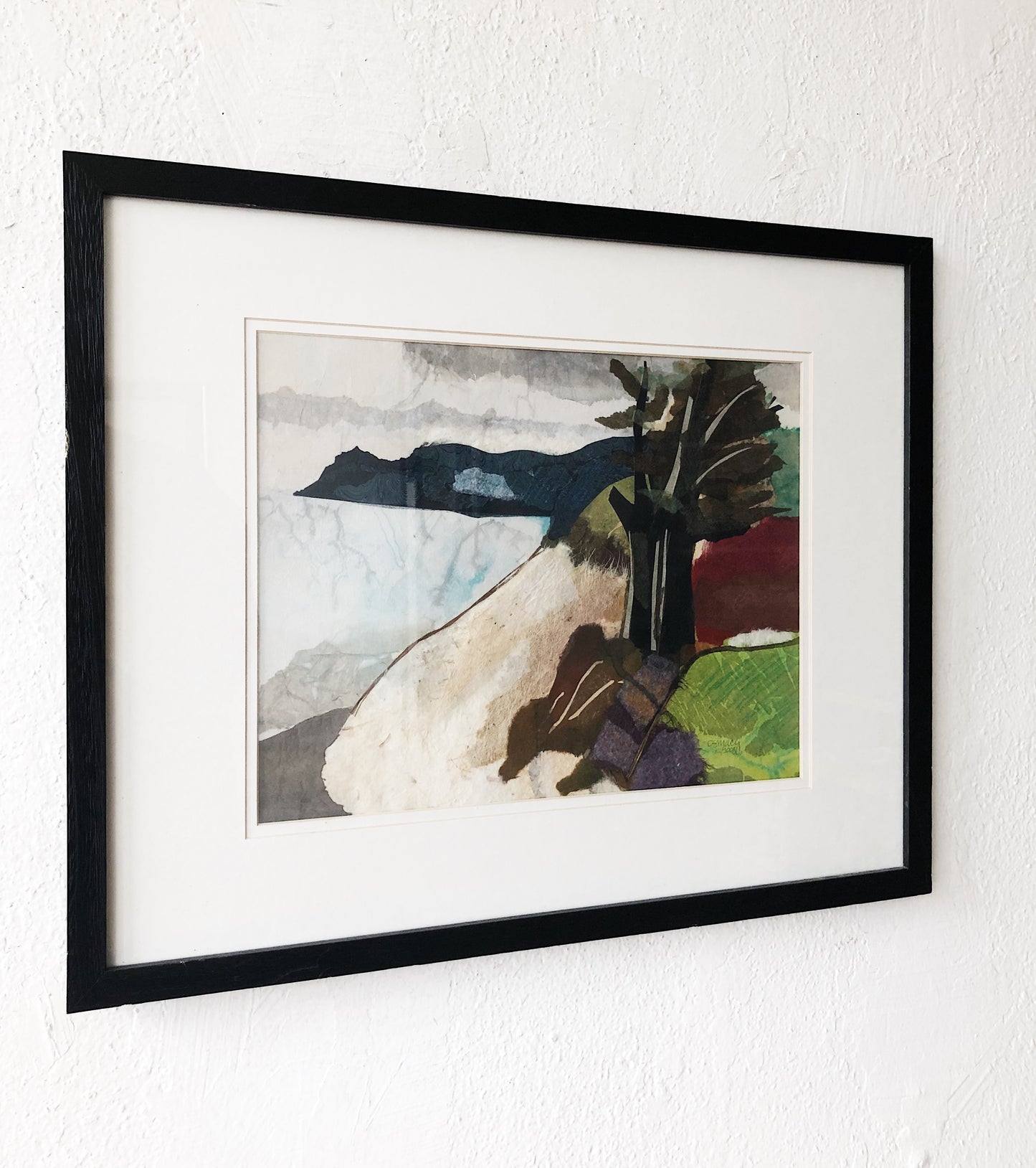 Contemporary Original Paper Collage Landscape