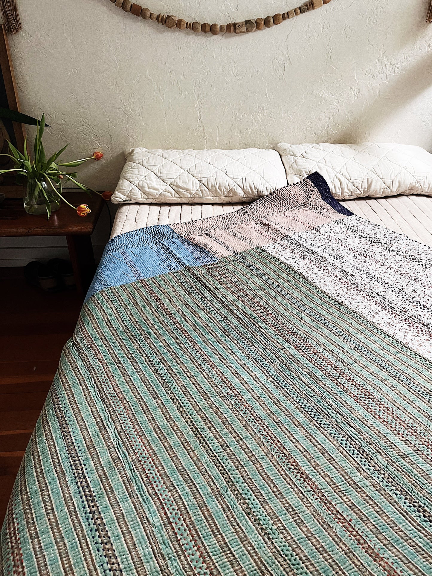 Handmade Cotton Kantha Quilt