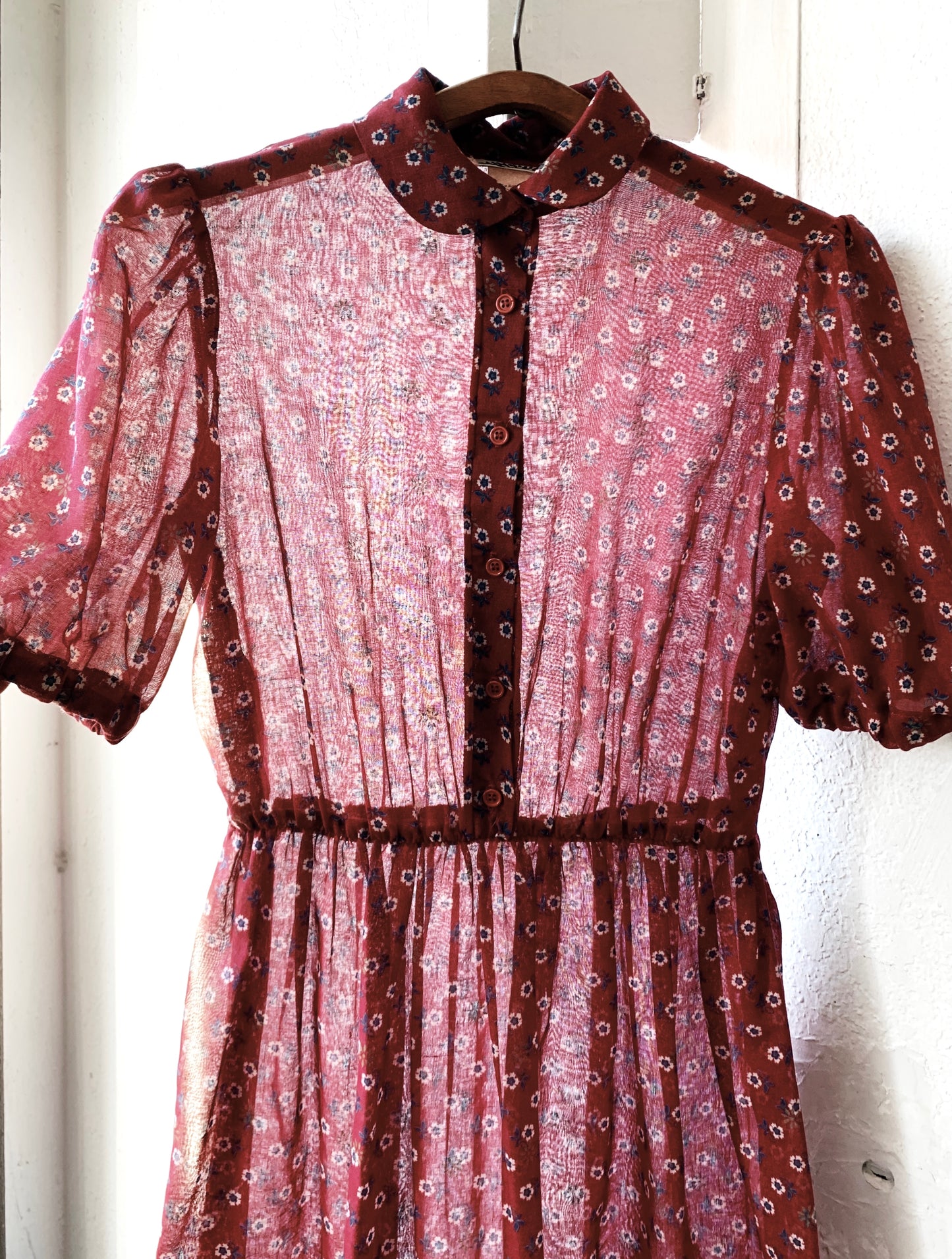 Vintage Sheer Floral Dress