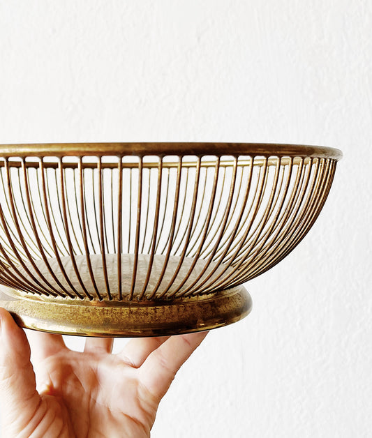 Mid Century Brass Basket