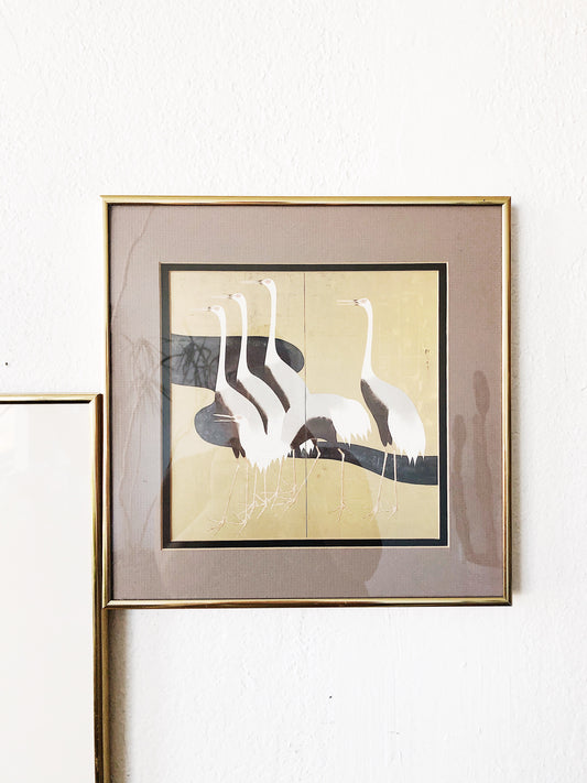 Vintage Mid Century Japanese Painting