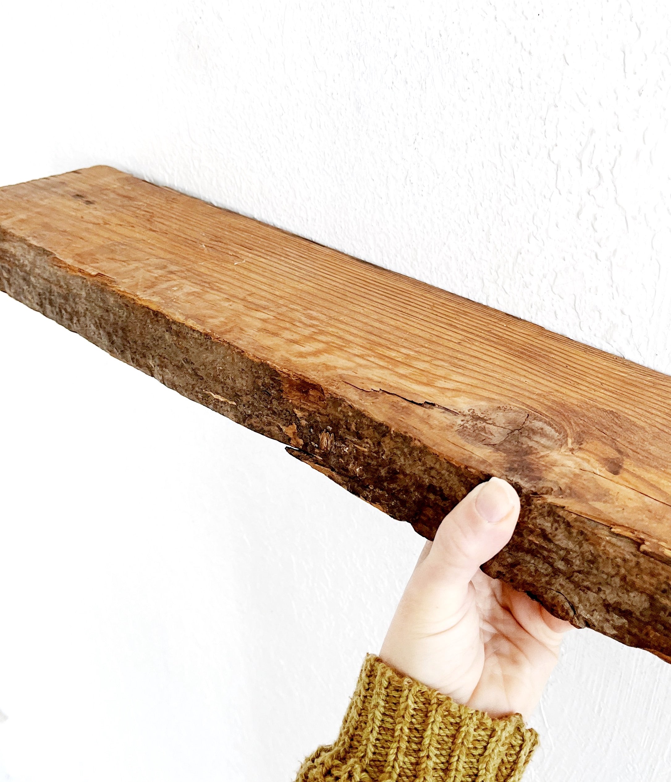 Long Handmade Live Edge Shelf - Thumbnail 2