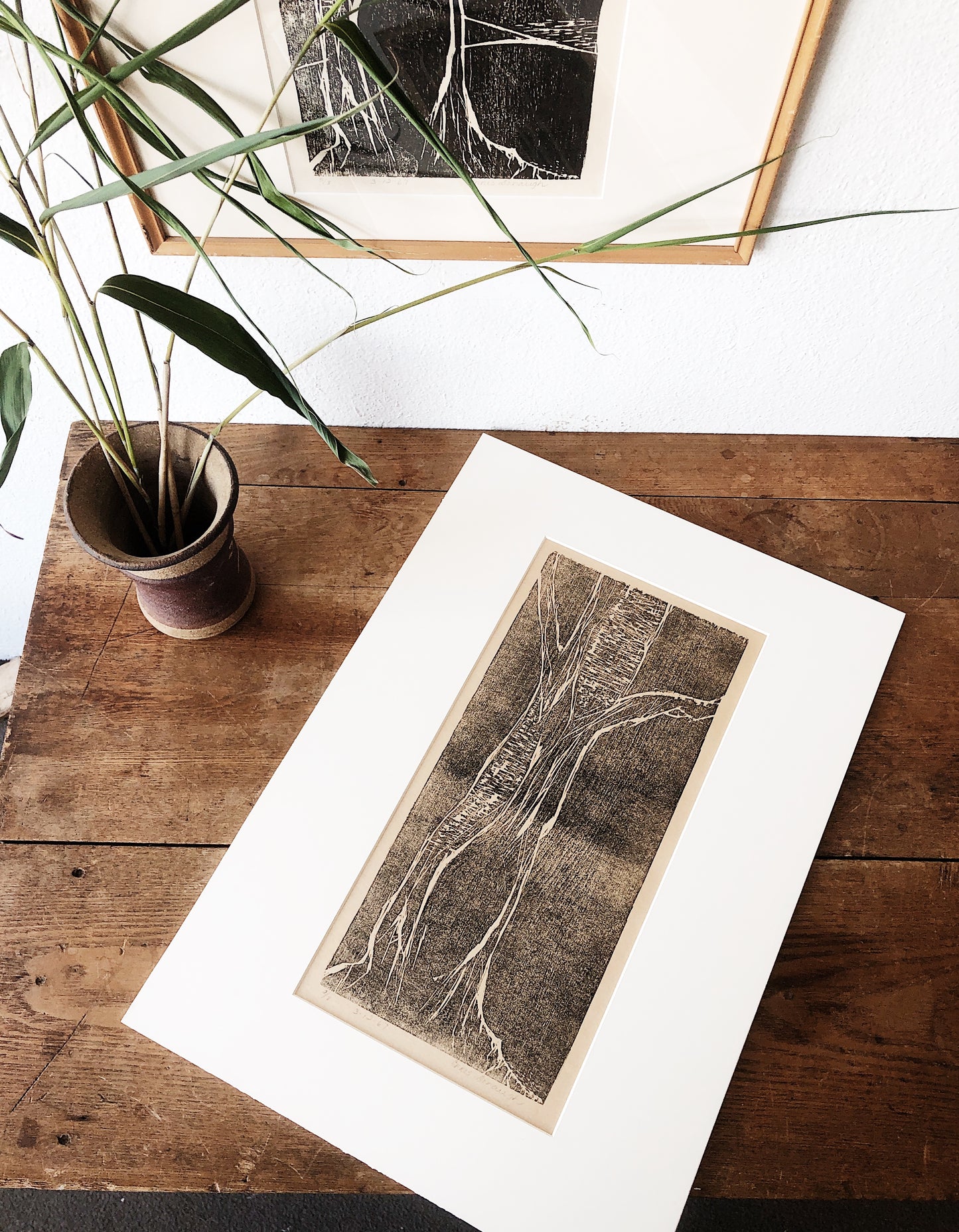 Vintage 1960s Matted Original Engraving