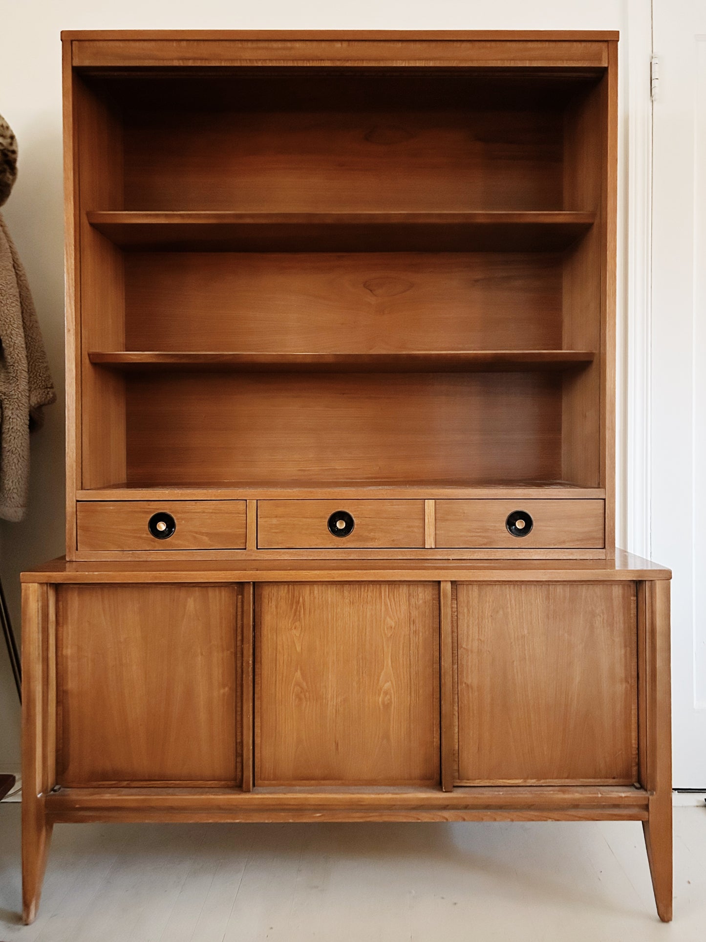 Mid Century Two Piece Hutch