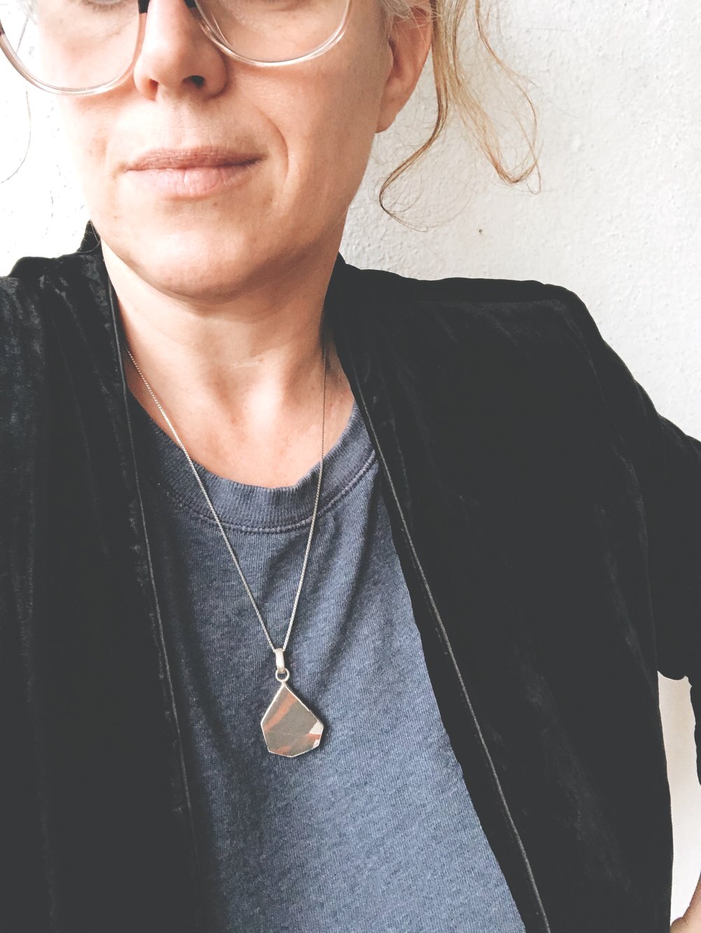 Vintage Modernist Stone Pendant