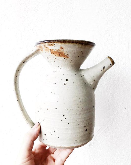 Vintage Handmade Funnel Top Pitcher