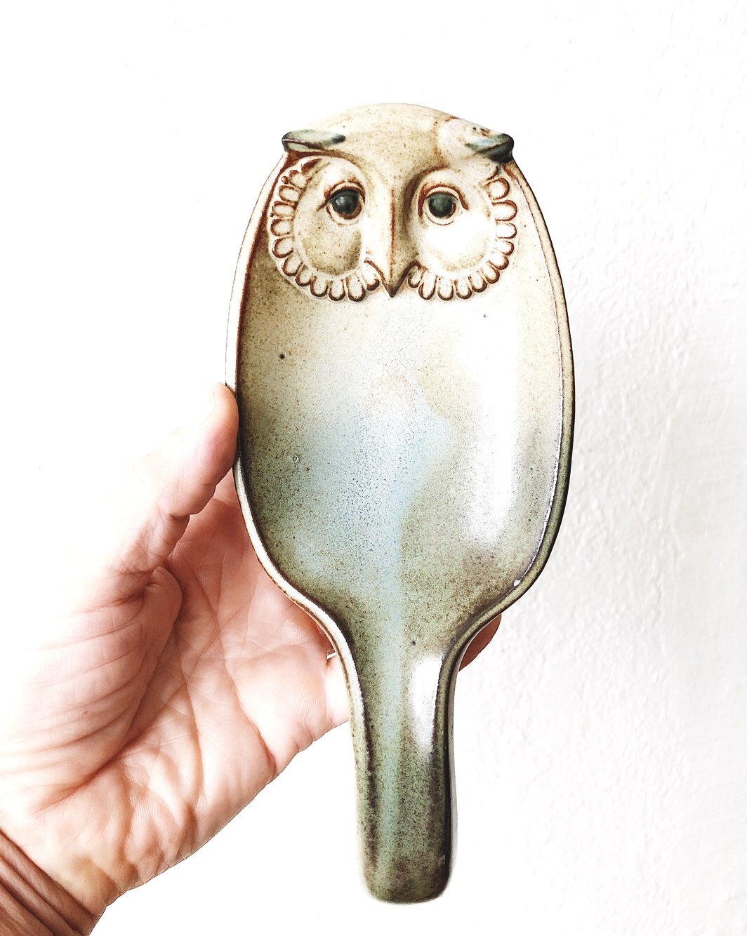 Vintage Owl Ceramic Spoon Rest