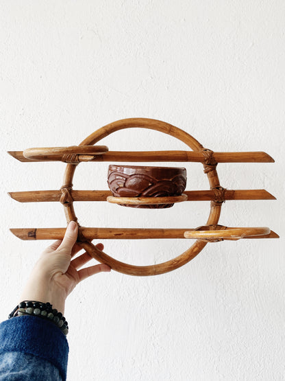 Vintage Bamboo Wall Planter