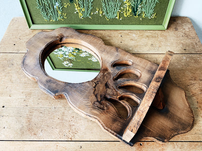 Hand Crafted Vintage Mirror Shelf