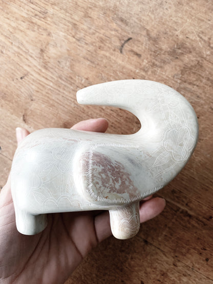 Vintage Soapstone Elephant