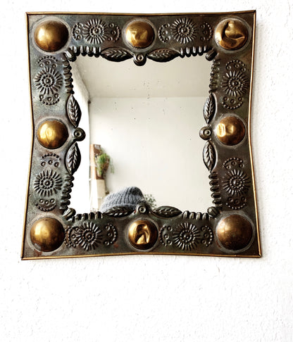 Pressed Tin Mirror Mexico