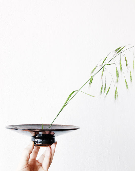 Vintage Ikebana Saucer with Frog