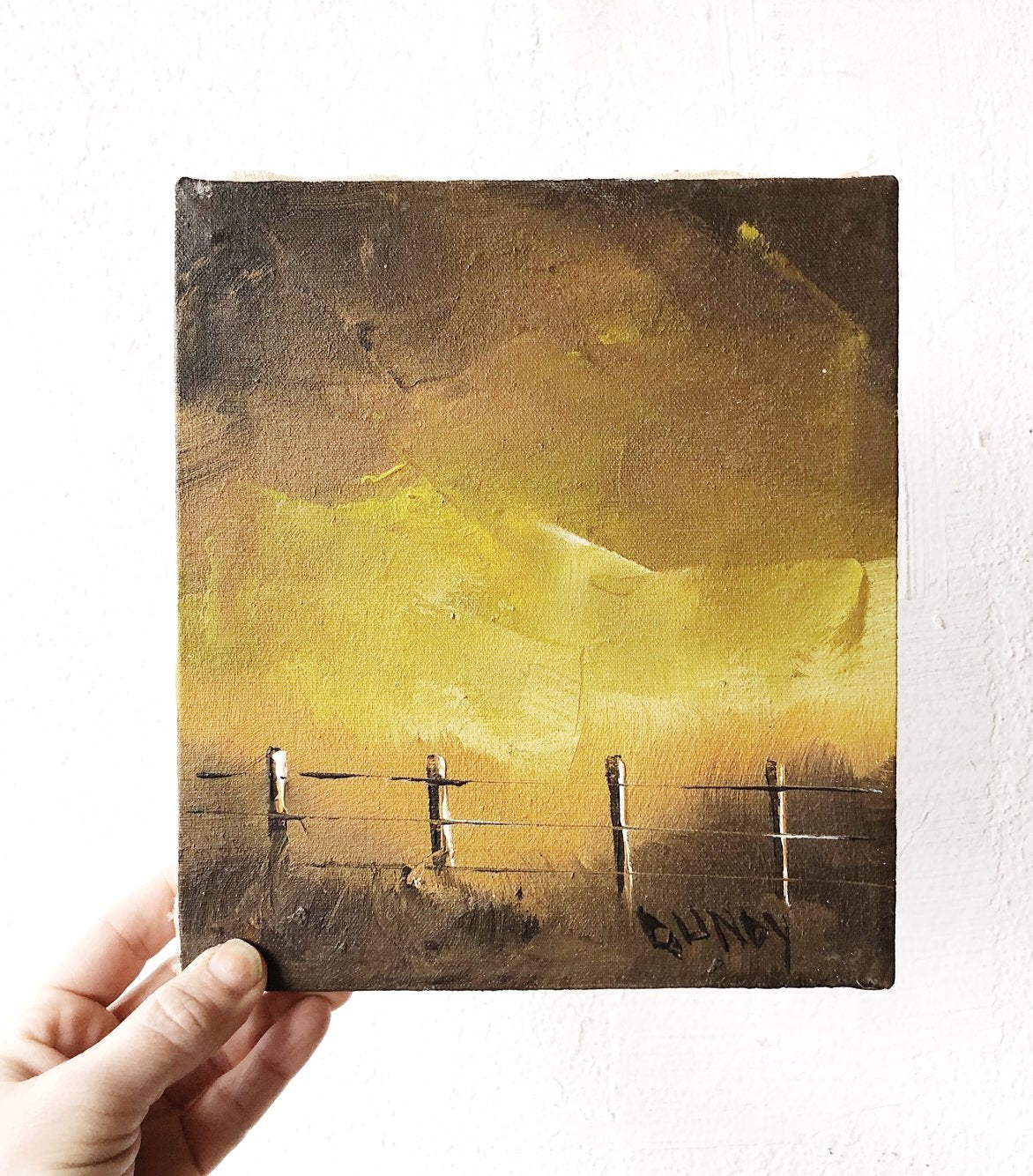 Vintage Abstract Landscape Painting