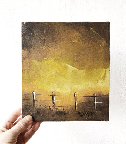 Vintage Abstract Landscape Painting