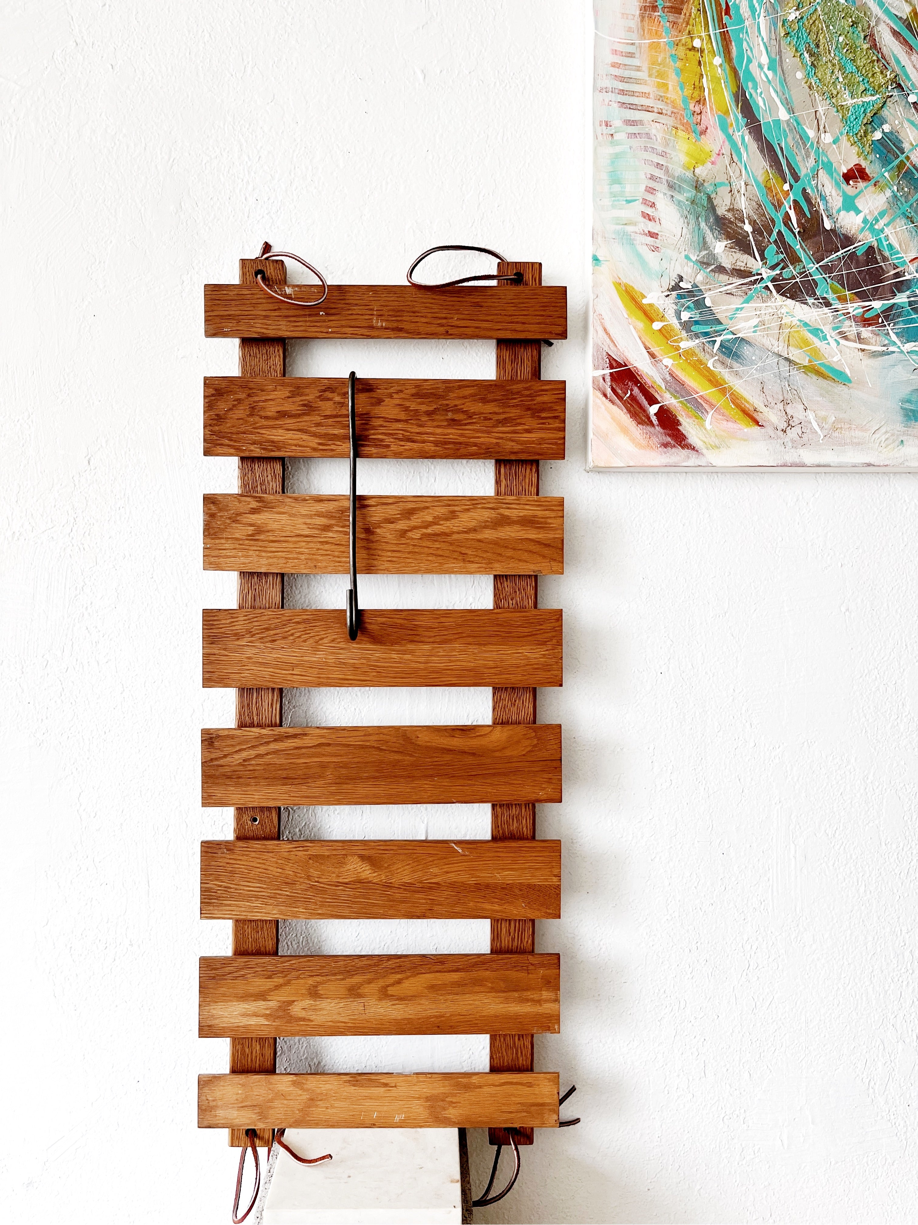 Vintage Teak Hanging Rack