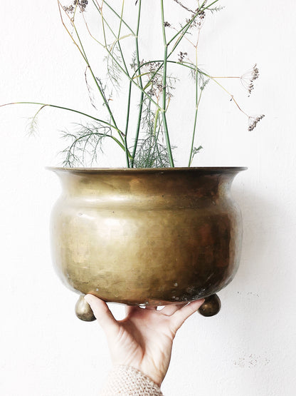 Large Brass Plant Pot