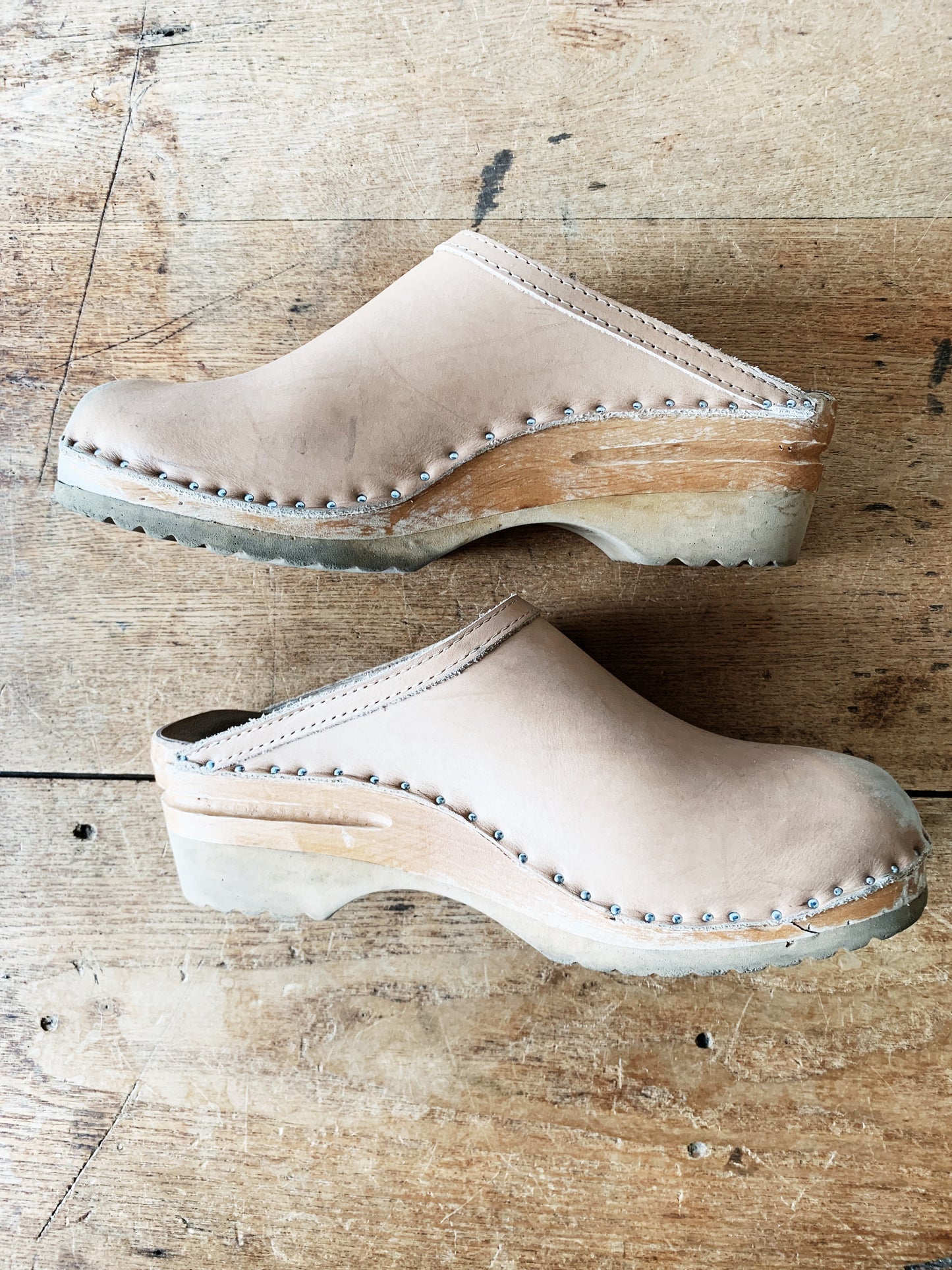 Troentorp Natural Leather Clogs 39